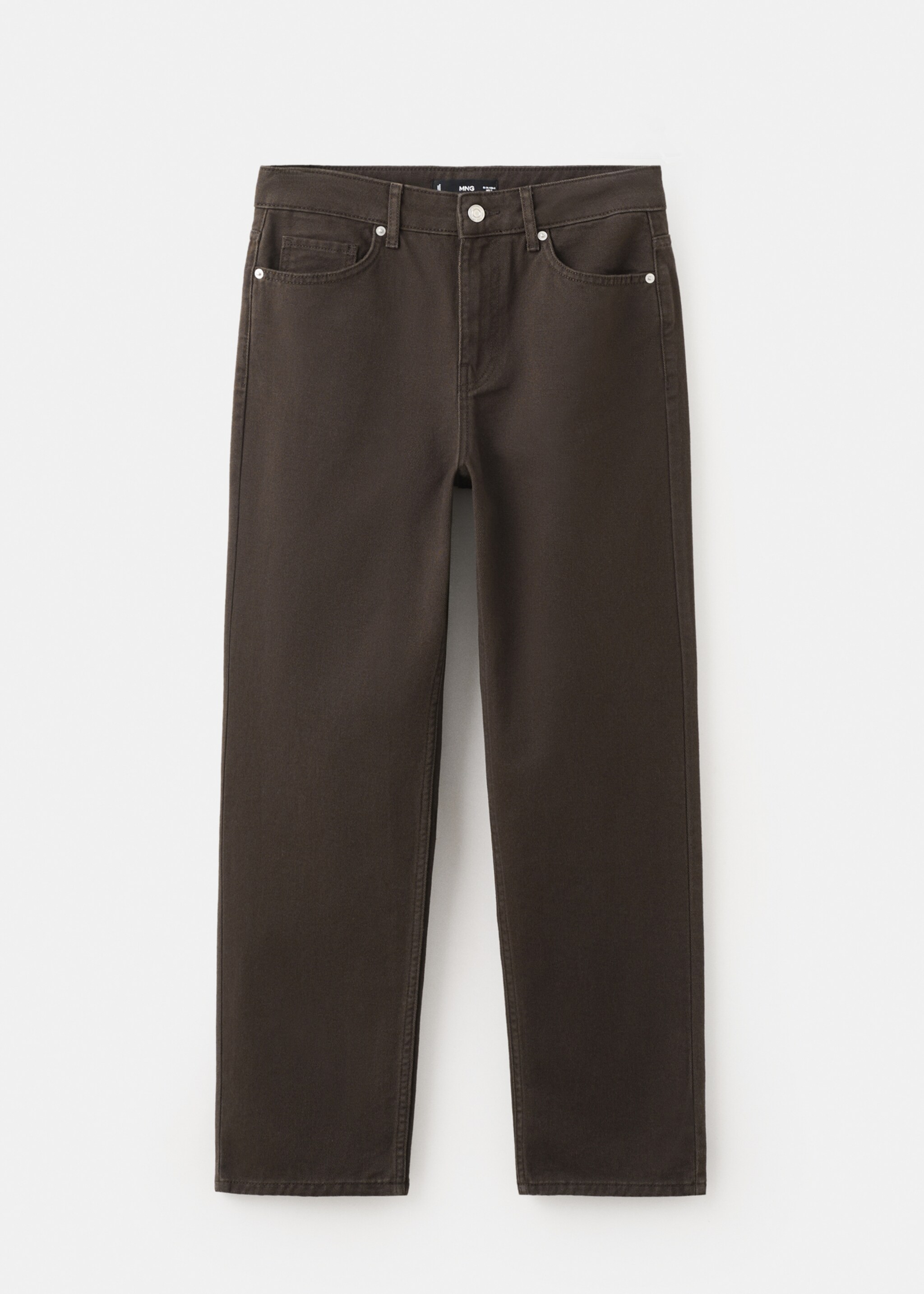 Jean droit taille normale - Article sans modèle, Chocolat. Ref: 27004108-00.