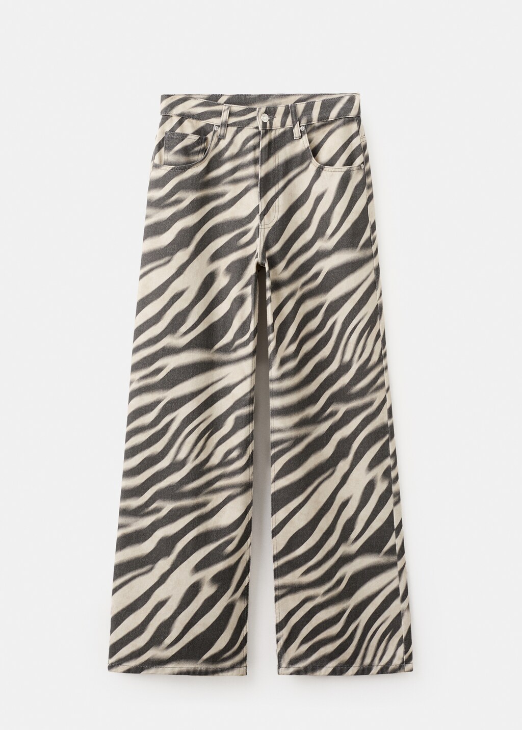 Zebra-print straight-fit jeans - image 3