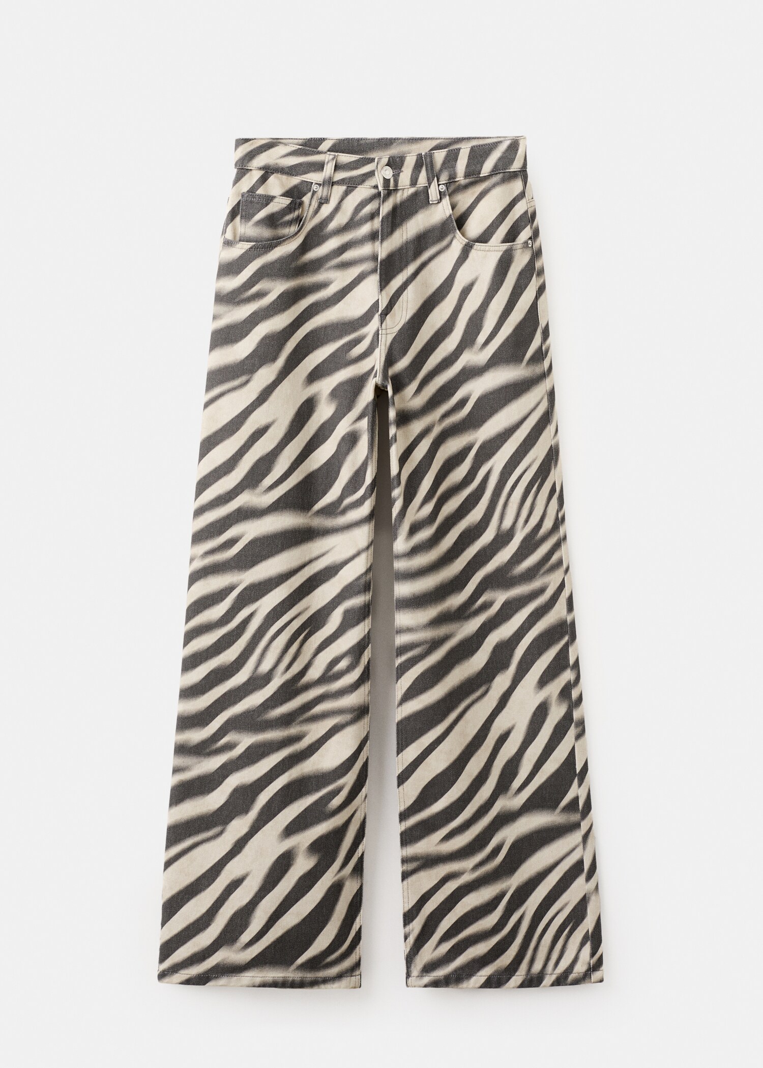 Zebra-print straight-fit jeans - Article without model