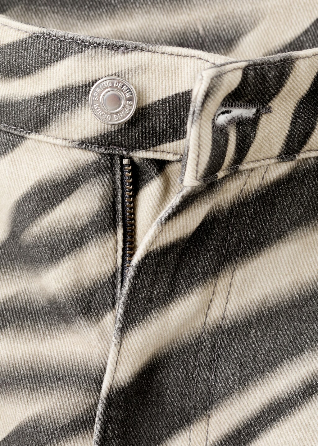 Zebra-print straight-fit jeans - image 5