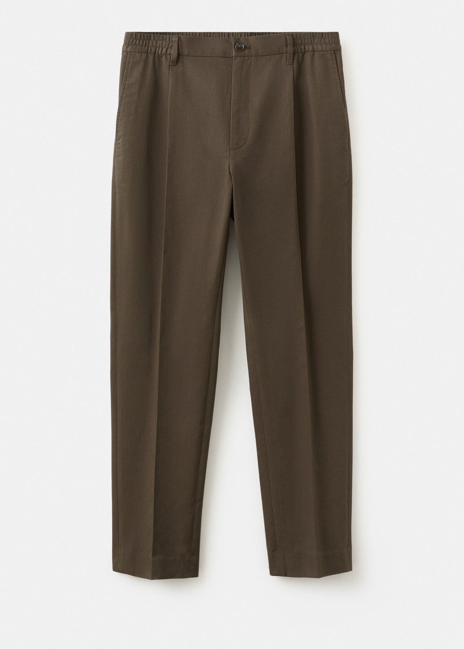 Pleated trousers with elastic waistband - Article without model