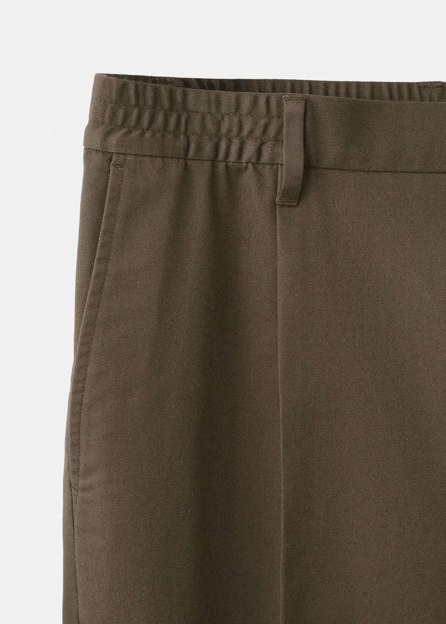 Pleated trousers with elastic waistband - Details of the article 0