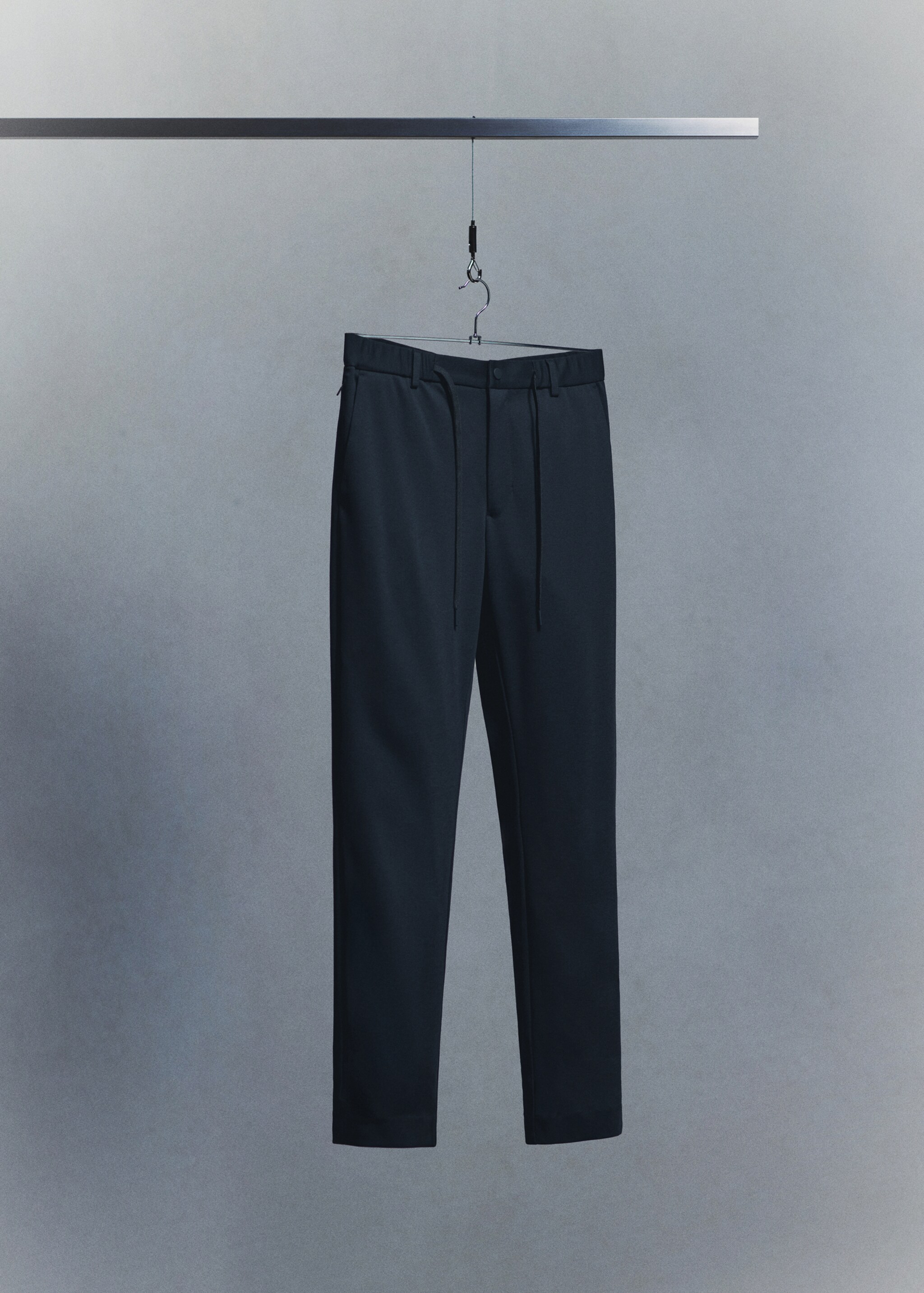 Pantalon chino confort extensible - Détail de l'article 9, Bleu marine. Ref: 27004415-00.