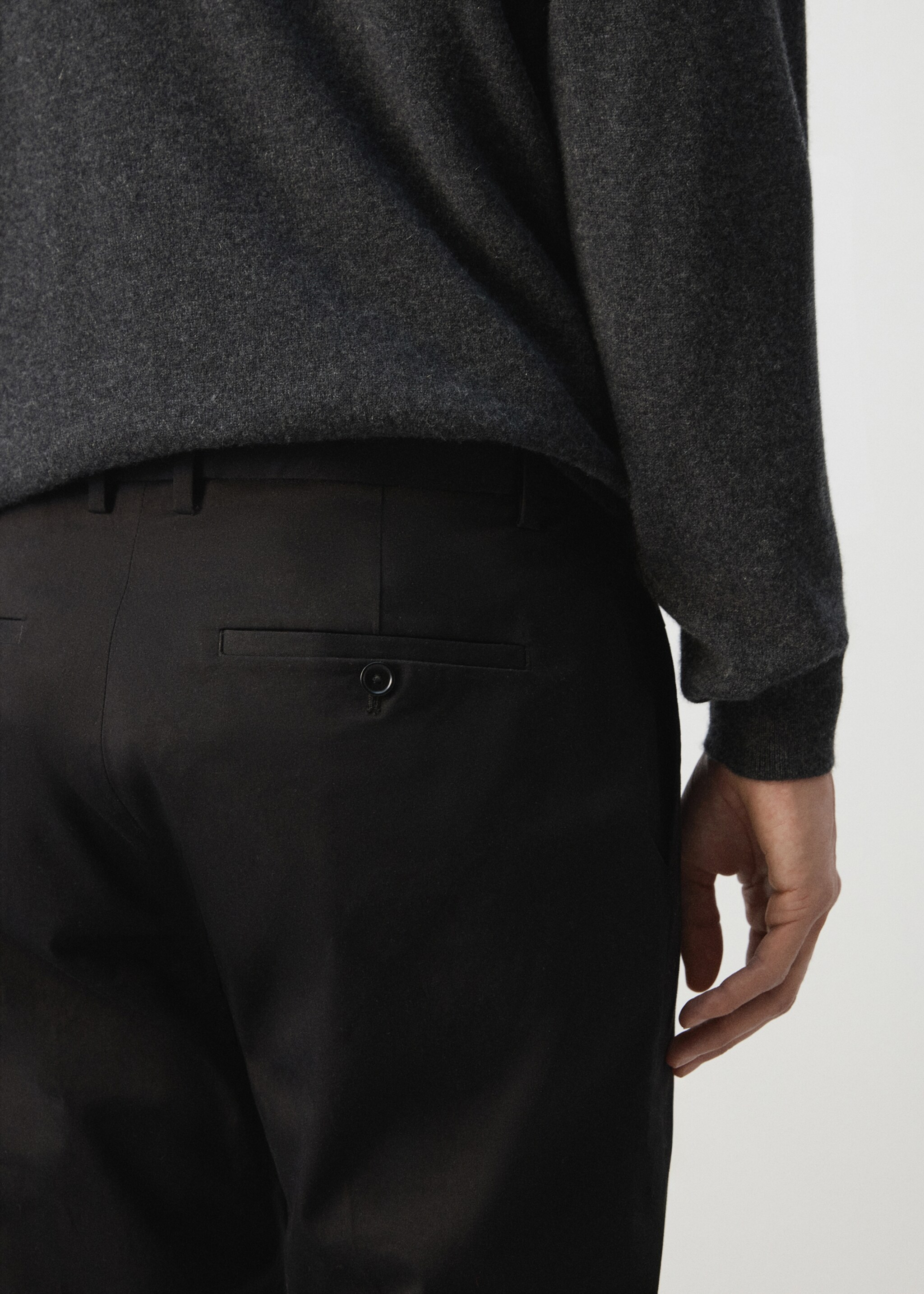 Dublino slim-fit chino trousers - Details of the article 6, Black. Ref: 27004418-00.