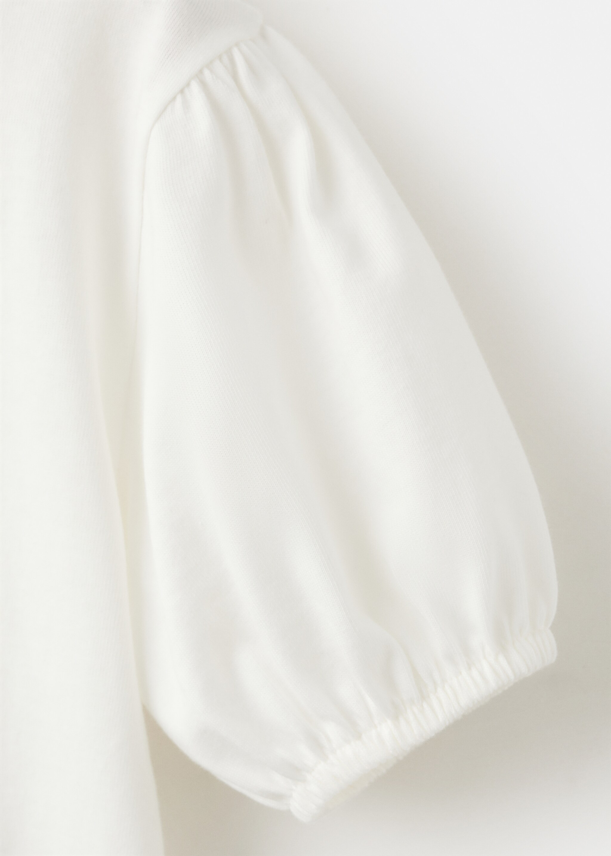 Camiseta bordada algodón - Detalle del artículo 0, Blanco roto. Ref: 27004420-00.