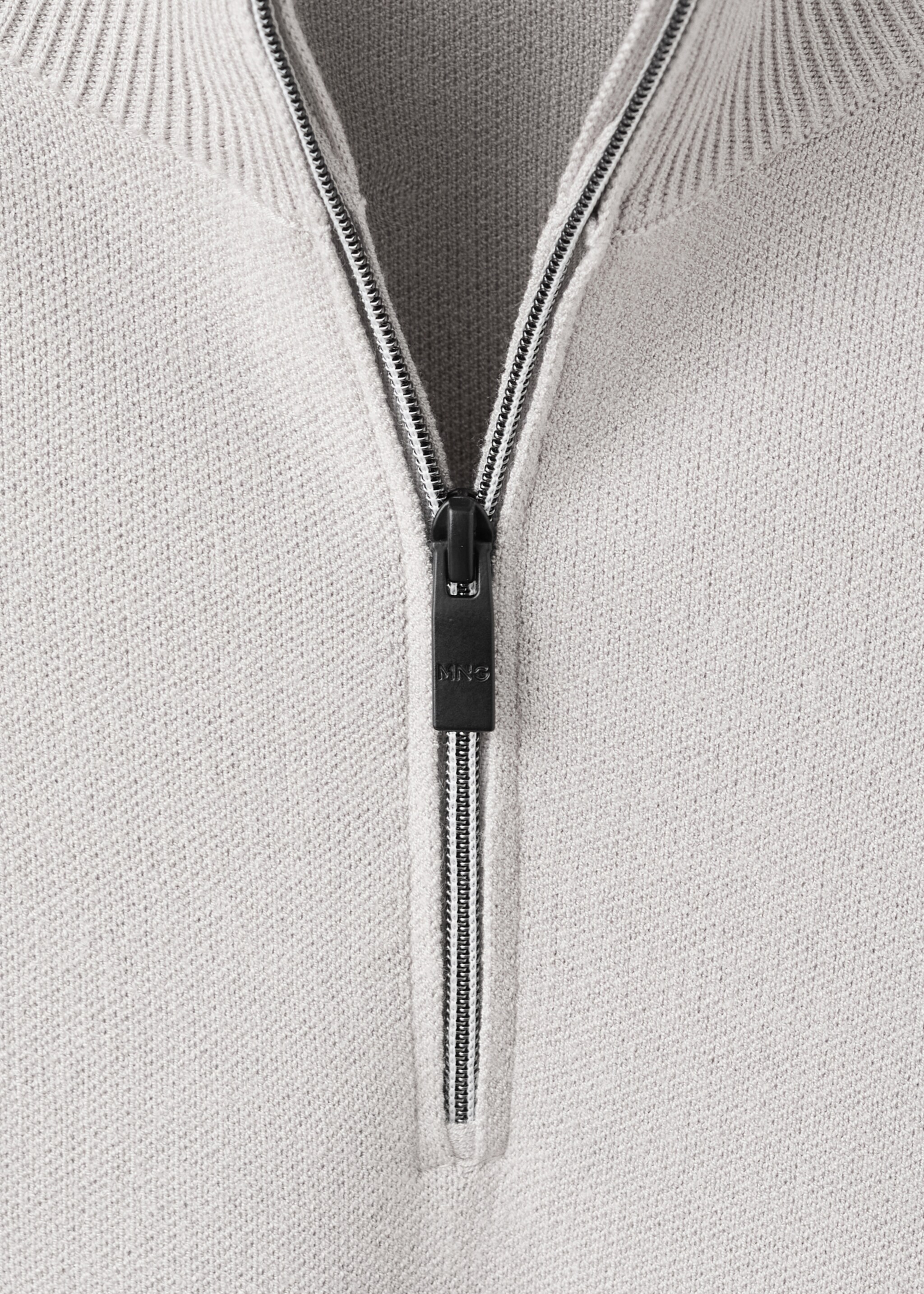 Comfort stretch zip jersey - Details of the article 8, Ice Grey. Ref: 27004430-00.