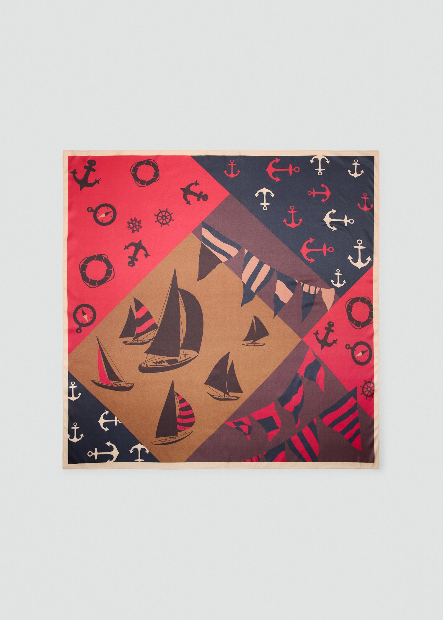 Lenço acetinado estampado - Artigo sem modelo