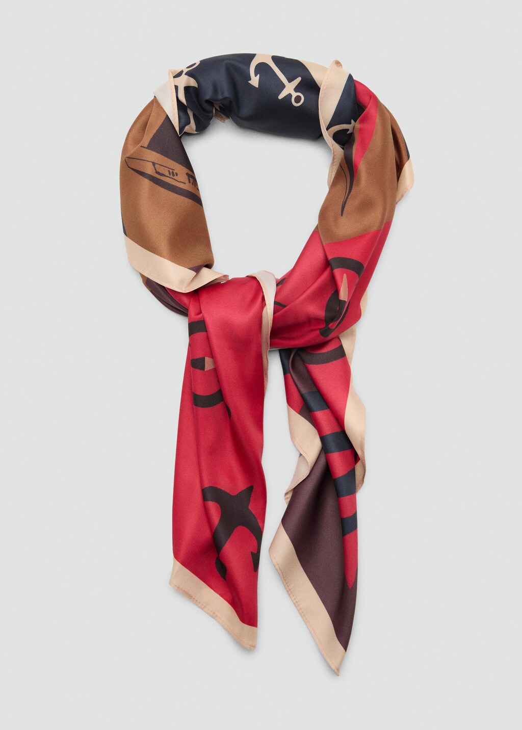 Printed satin scarf - image 2