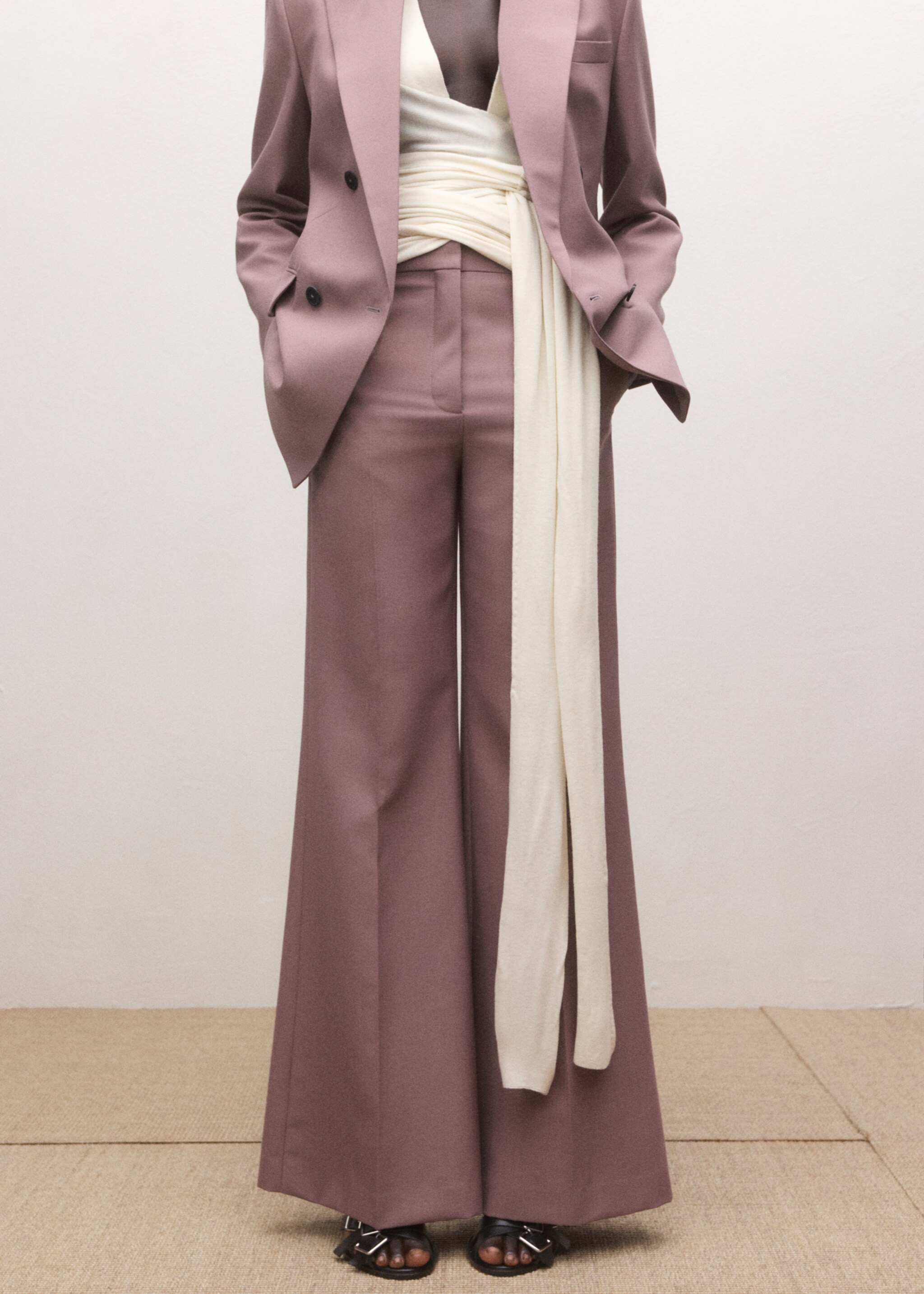 سروال بدلة من الصوف - رؤية وسط, وردي. Ref: 27004449-00.