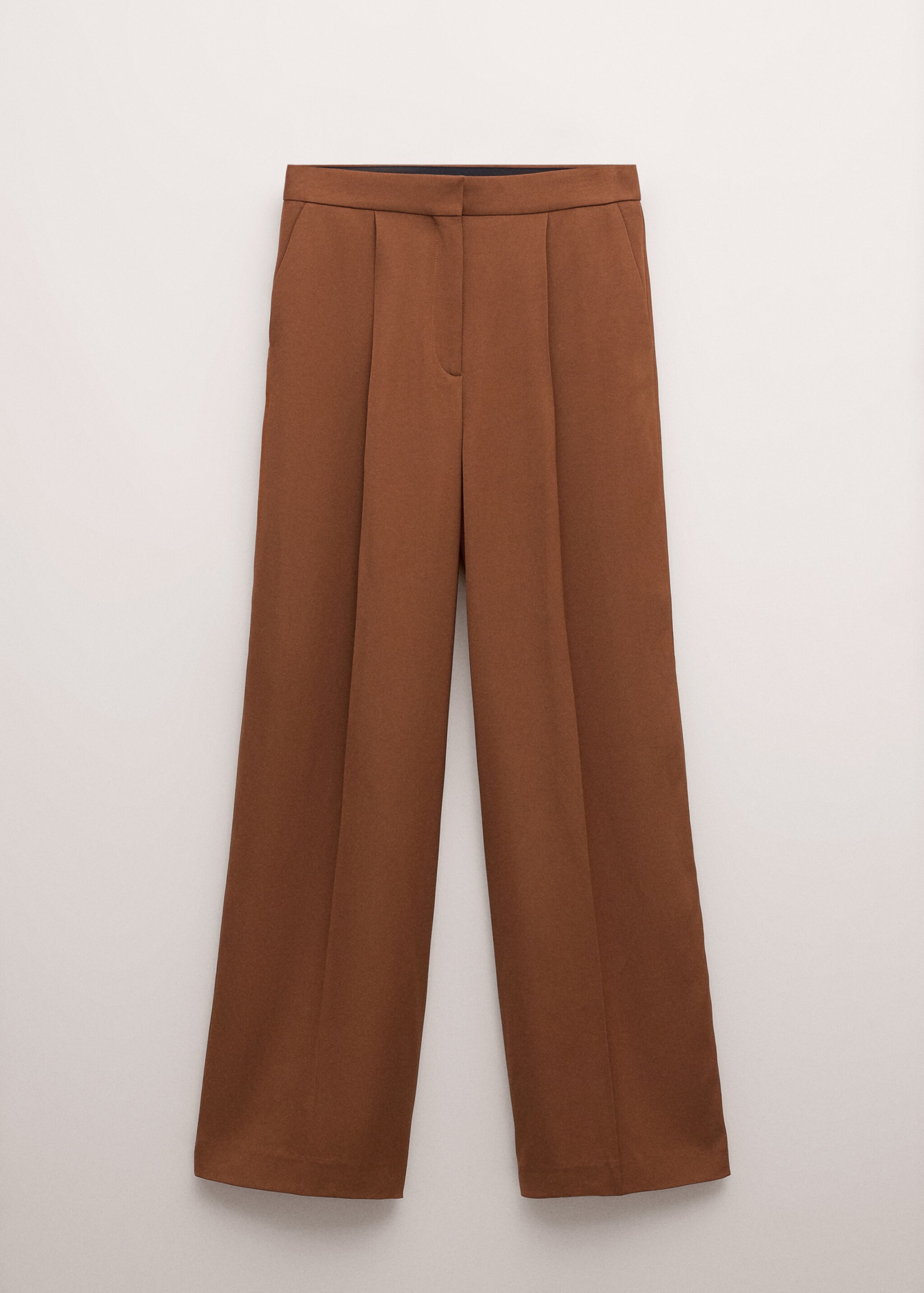 Straight low-rise suit trousers - Article without model, Cognac. Ref: 27004450-00.