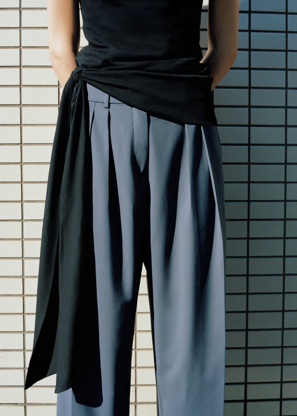 Straight wool suit pants - image 4