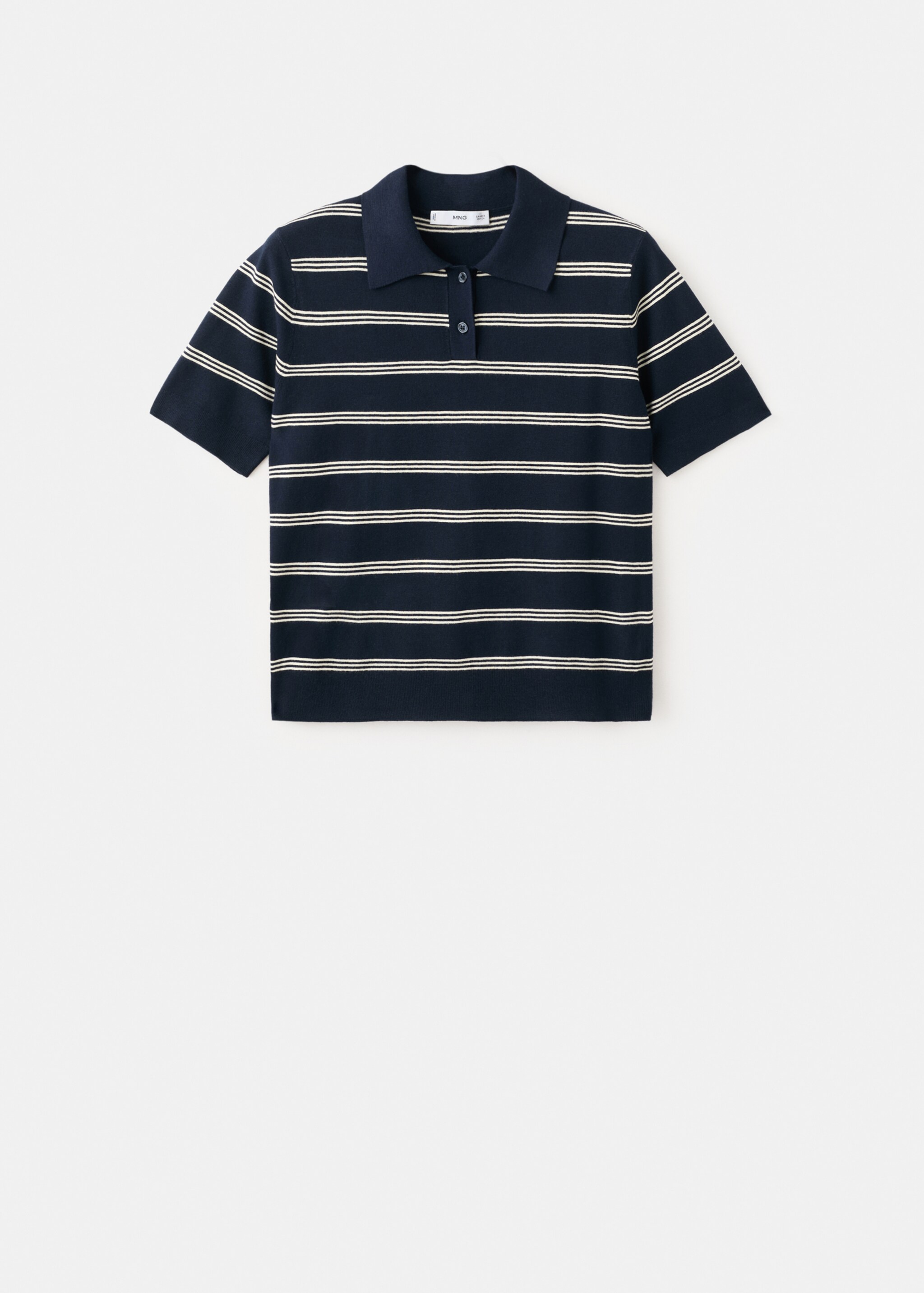 كنزة محبوكة بياقة بولو - منتج دون نموذج, أزرق غامق. Ref: 27004778-00.