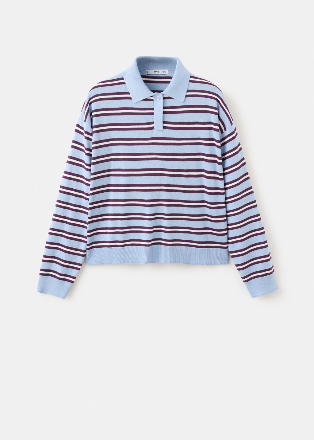 Striped polo-neck sweater - image 2