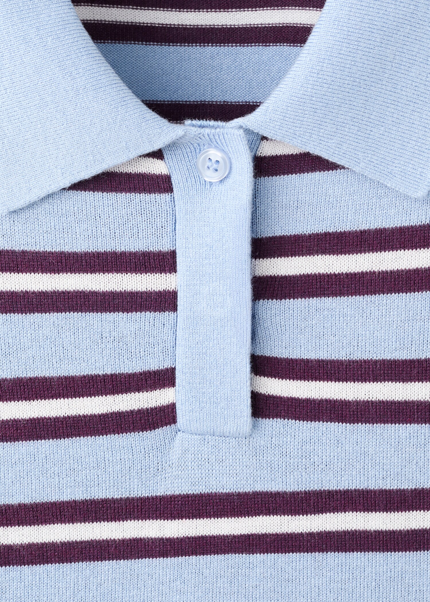 Striped polo-neck sweater - Details of the article 8