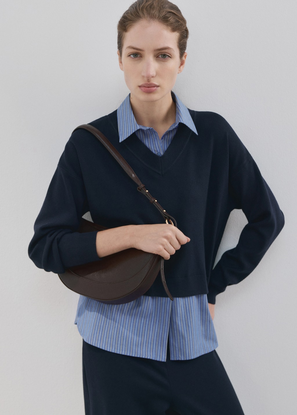 Combined shirt sweater - image 3