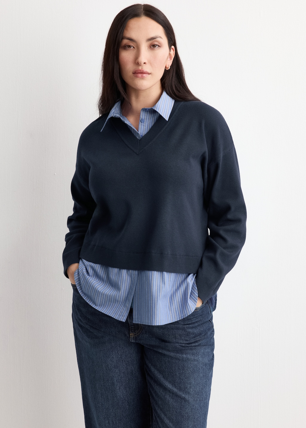 Mango Combined shirt sweater thumbnail