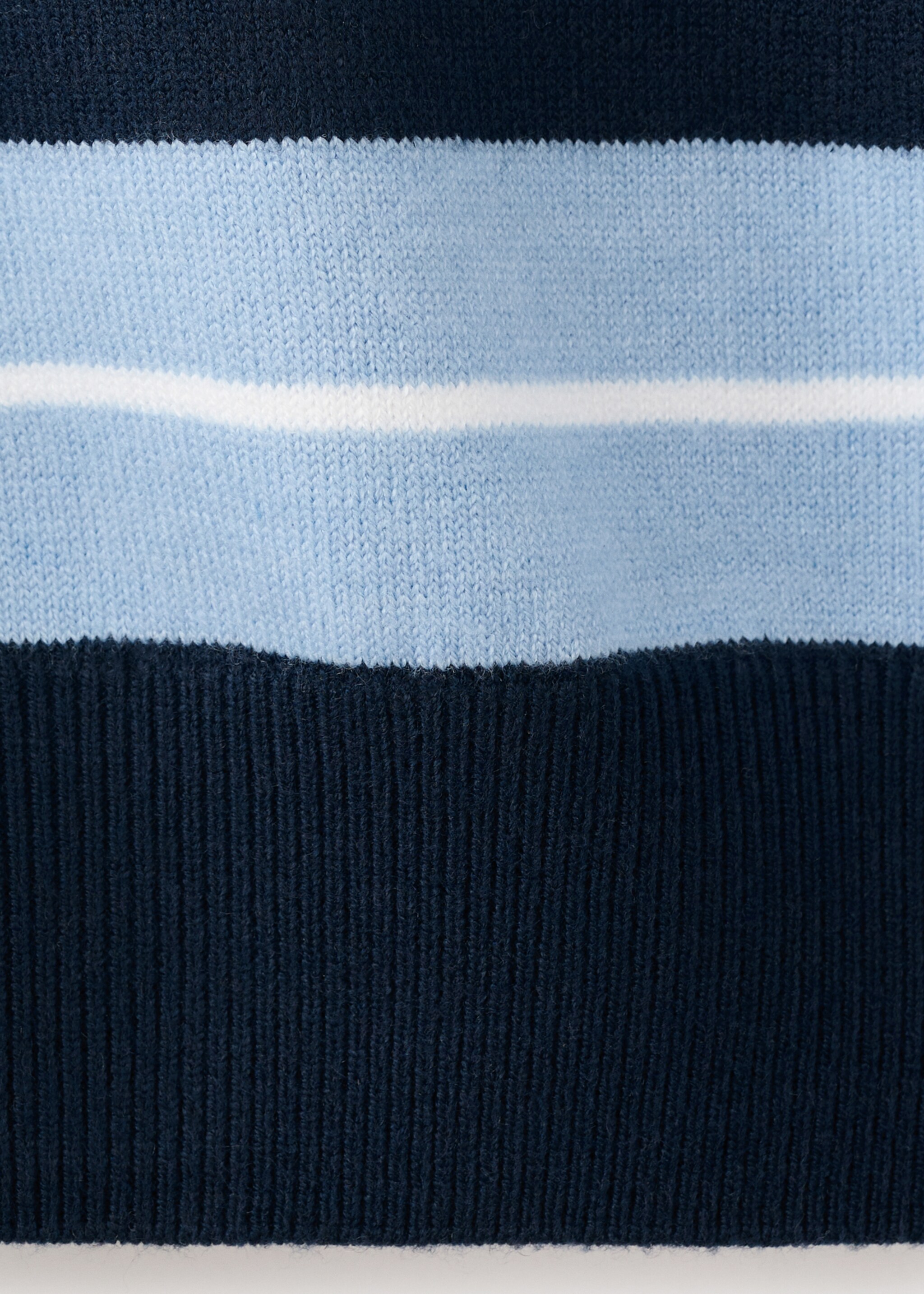 Knit striped sweater - Details of the article 8, Dark Navy. Ref: 27004782-00.