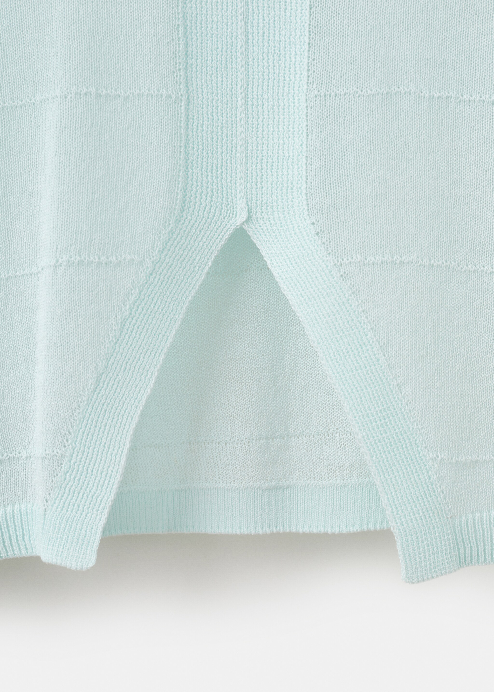 Jumper with slit detail - Details of the article 0, Mint Green. Ref: 27004785-00.