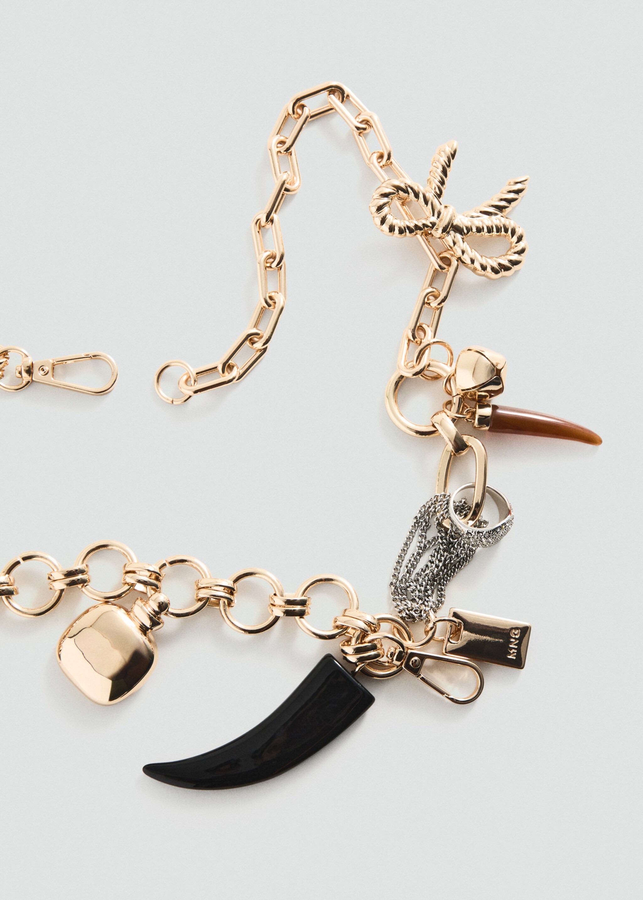 Pendant chain necklace - Medium plane, Gold. Ref: 27004786-00.