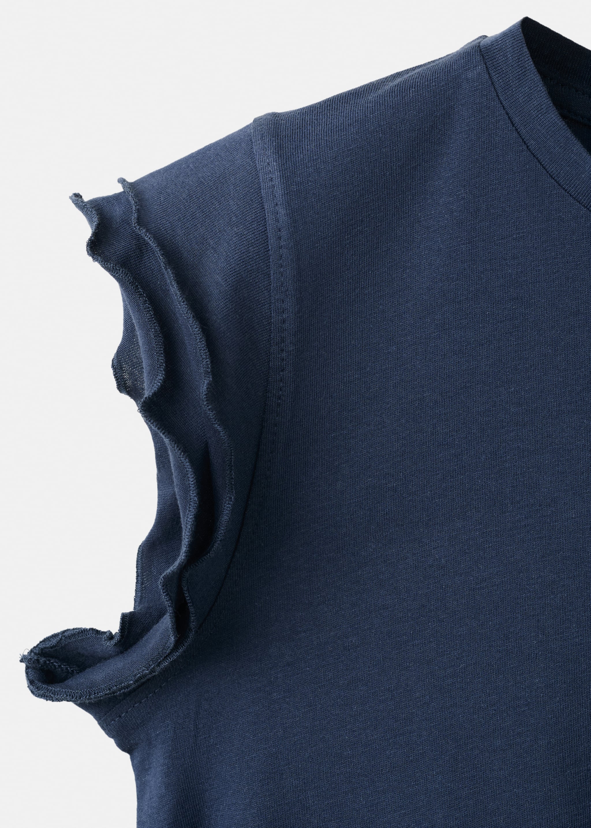 Футболка с воланами - Деталь изделия 8, Глубокий темно-синий. Ref: 27005156-00.