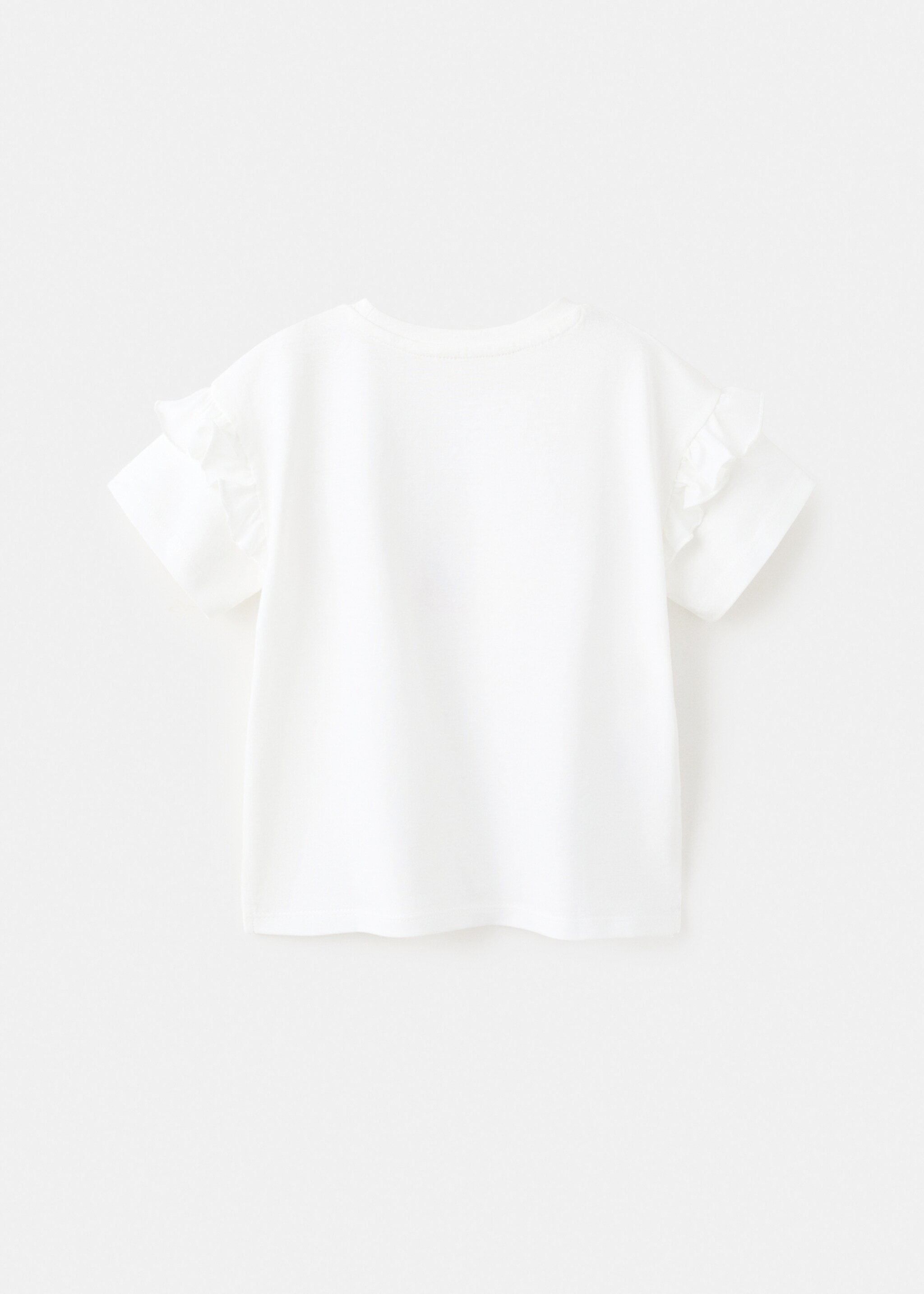 T-Shirt mit aufgedruckter Zeichnung - Rückseite des Artikels, Cremeweiß. Ref: 27005158-00.