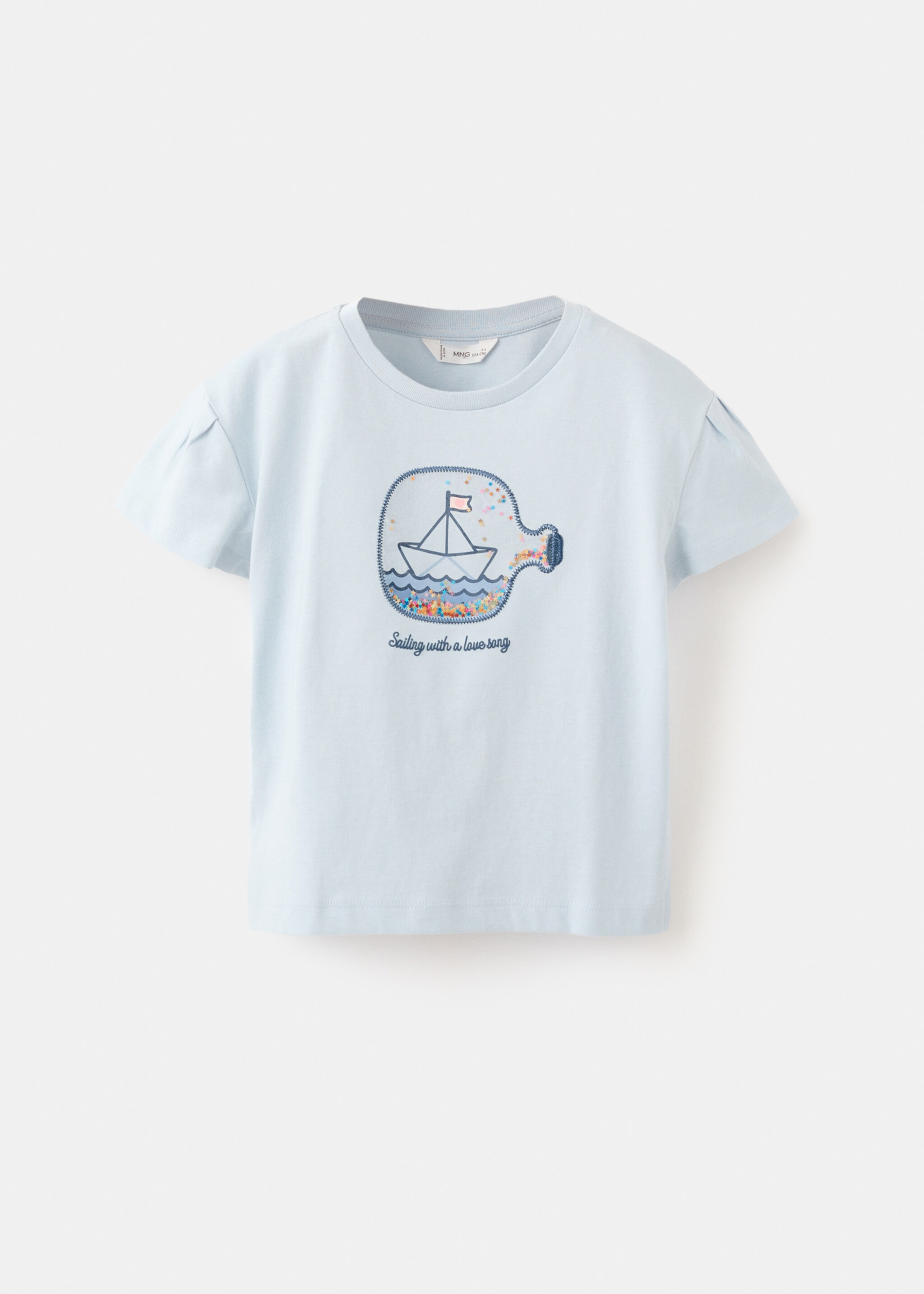 Camiseta algodón barco infantil - Artículo sin modelo, Azul celeste. Ref: 27005166-00.