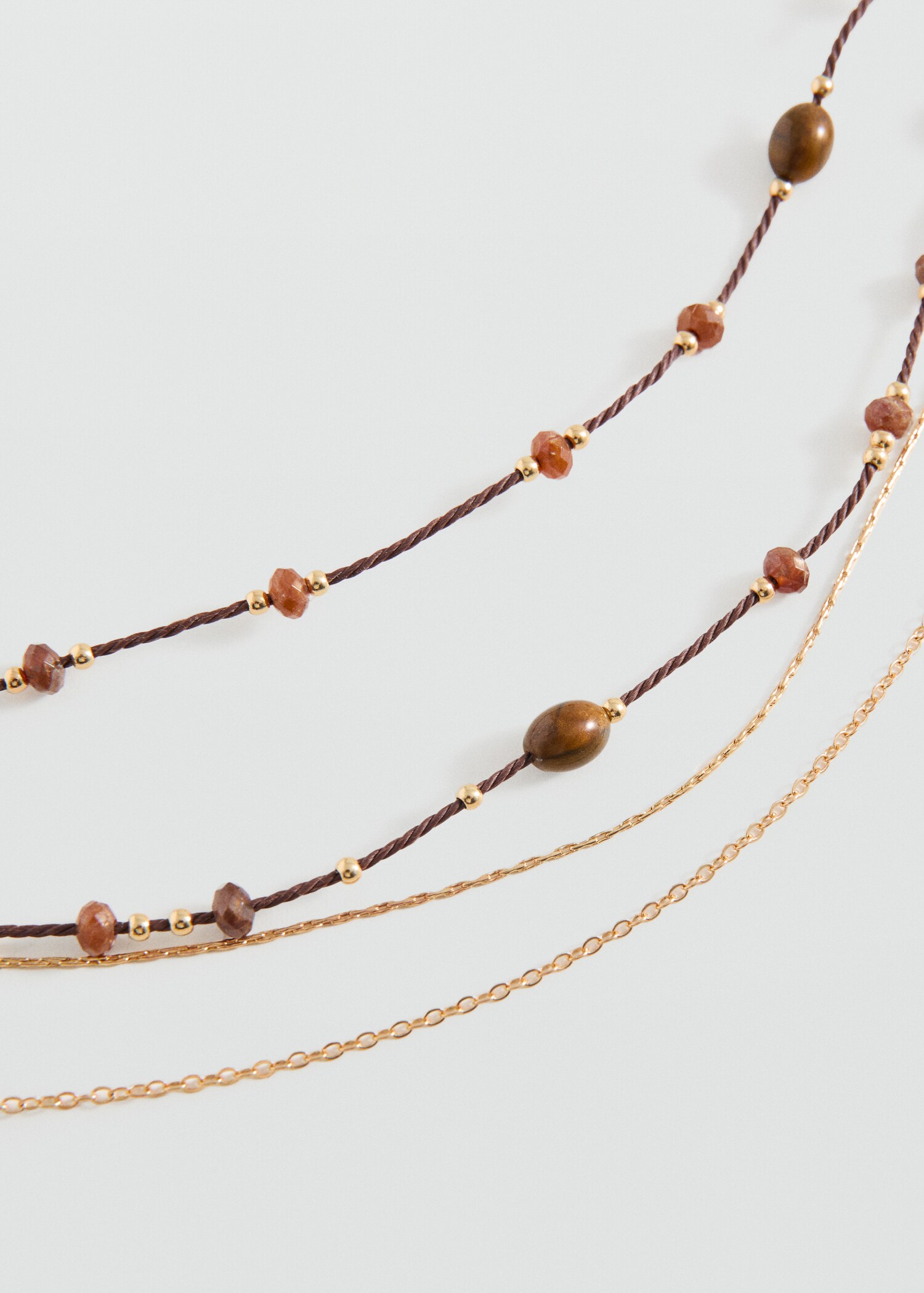 Multiple chain necklace - Medium plane