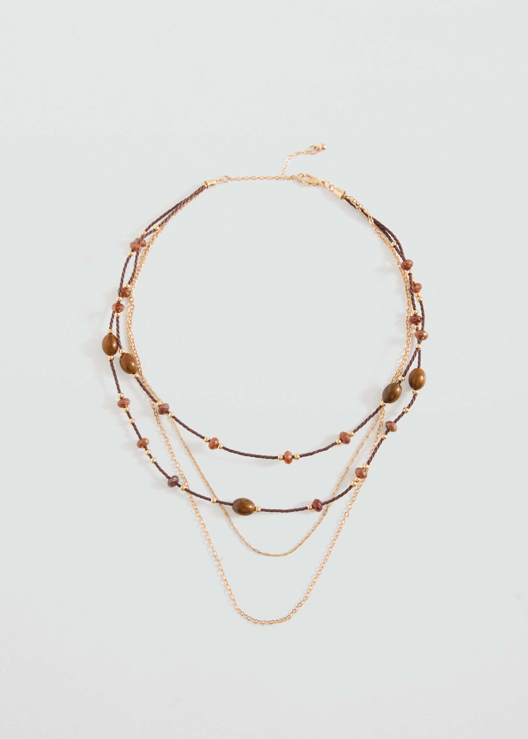 Multiple chain necklace - Article without model, Brown. Ref: 27005171-00.