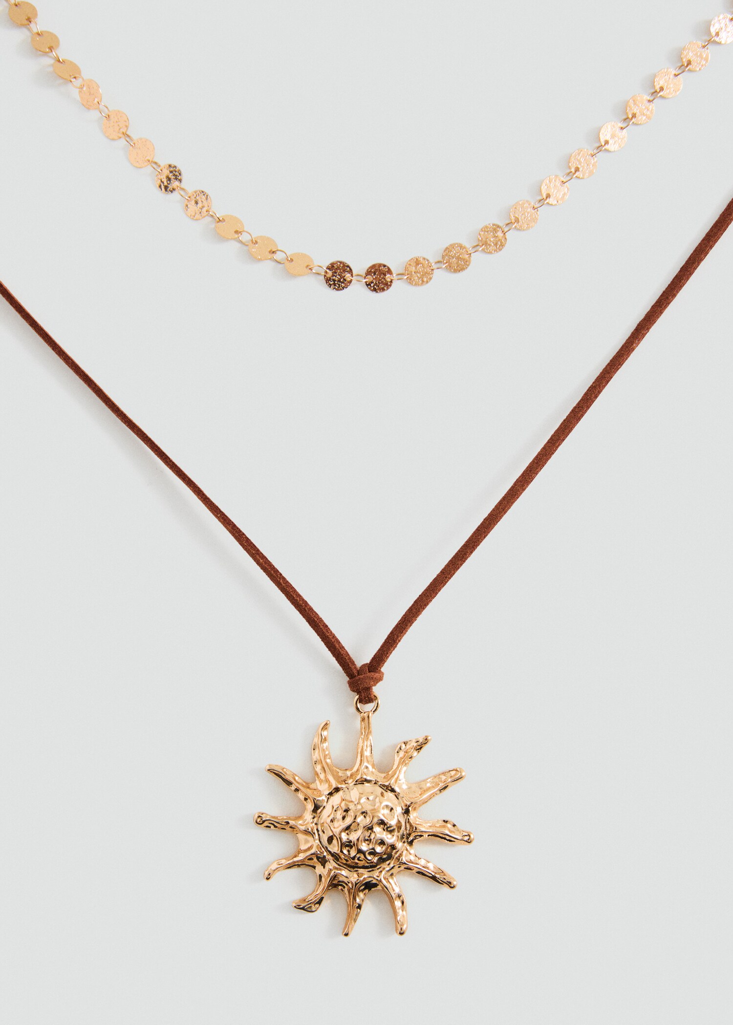 Multiple pendant necklace - Medium plane