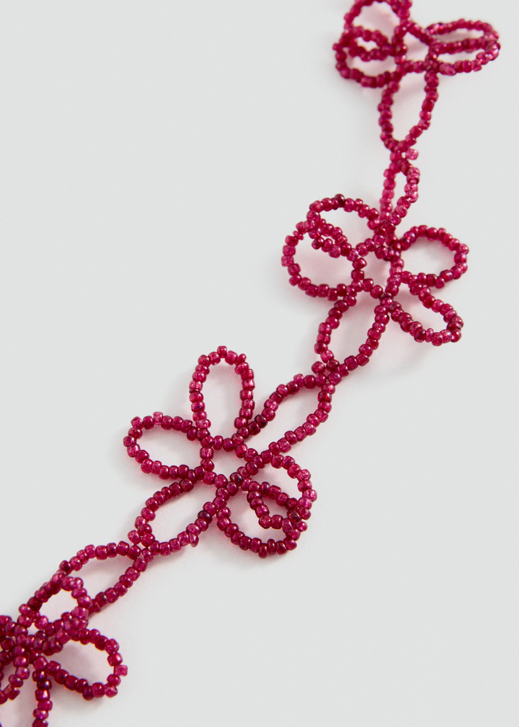Floral choker - Medium plane, Maroon. Ref: 27005190-00.
