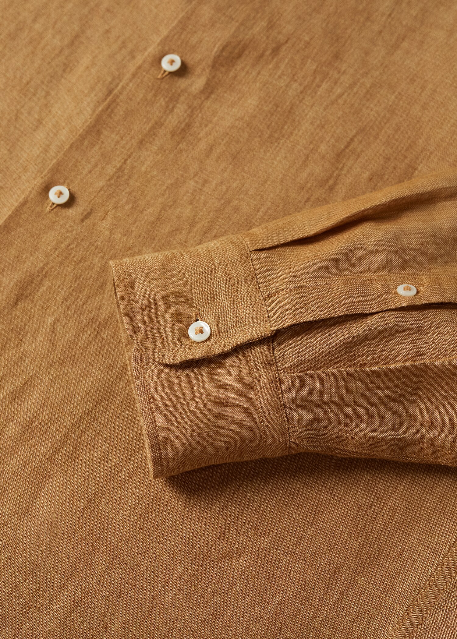 100% linen regular-fit shirt - Details of the article 7