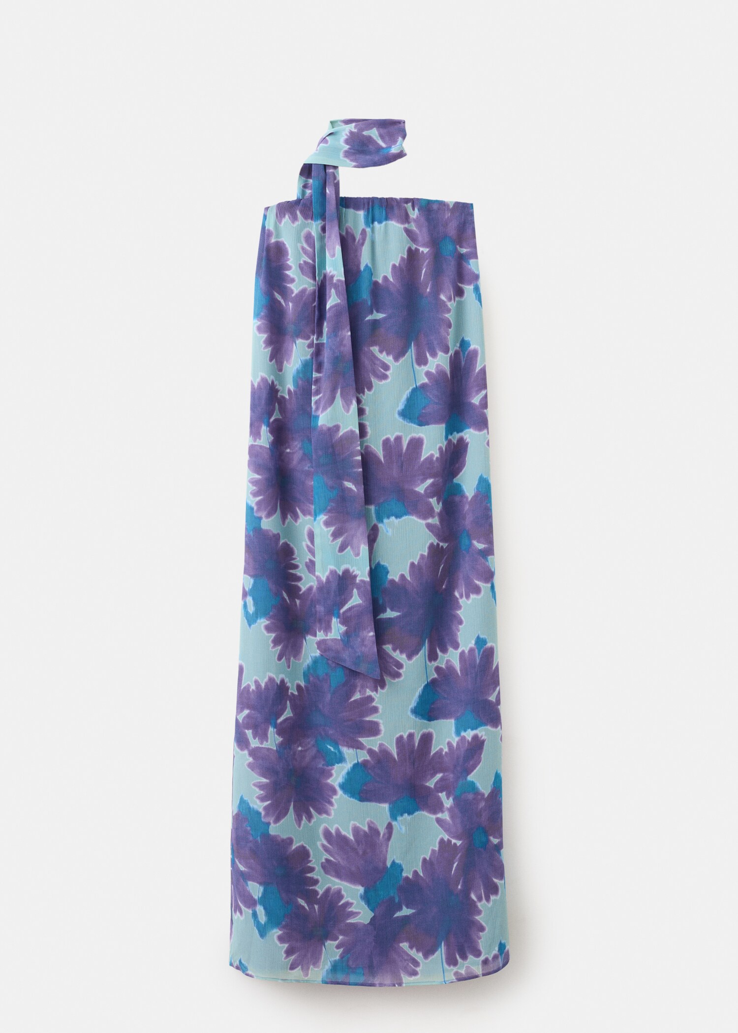 Printed dress with foulard - Article without model