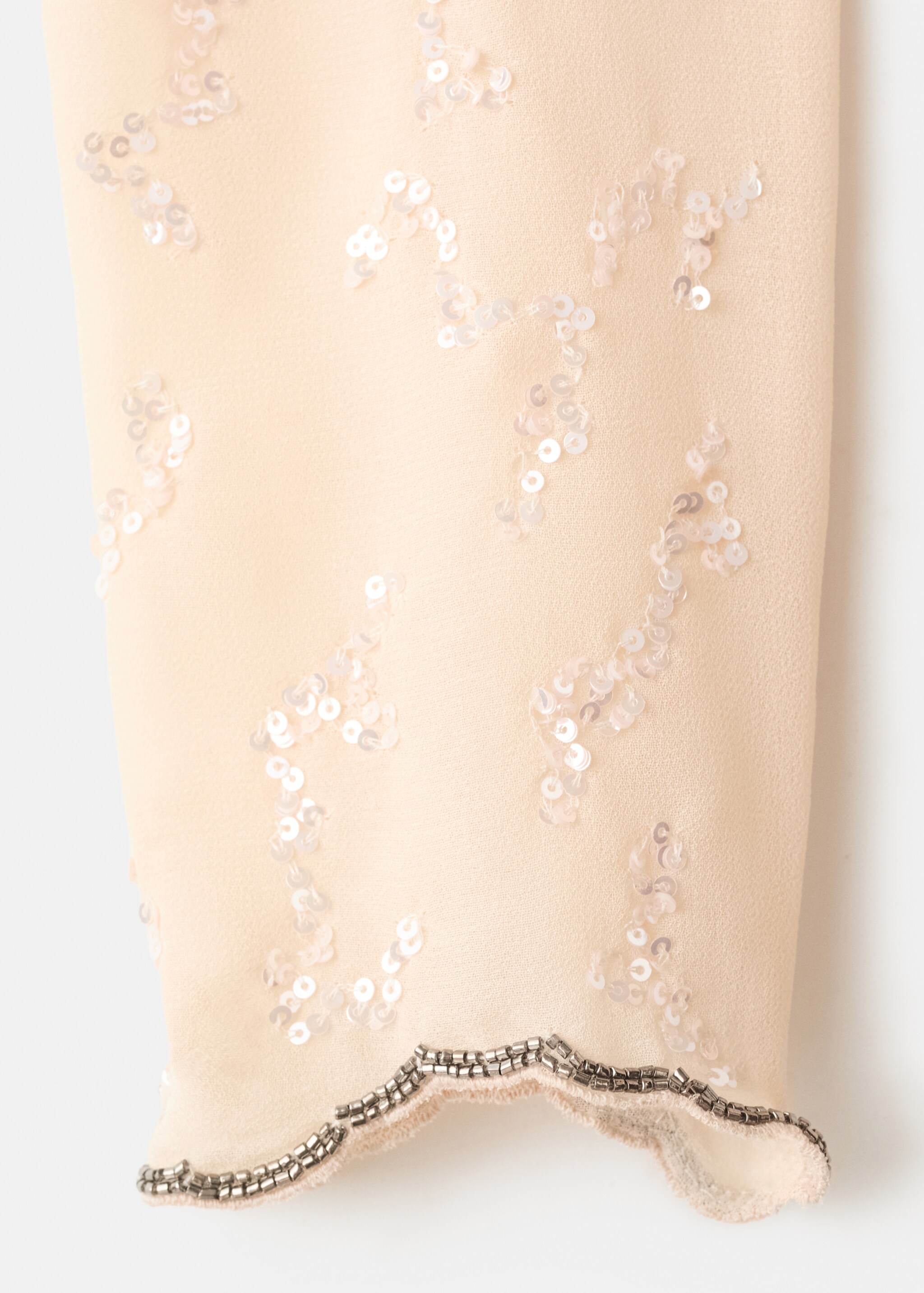 فستان لامع بظهر مفتوح - تفاصيل المنتج 0, بيج فاتح. Ref: 27005821-00.