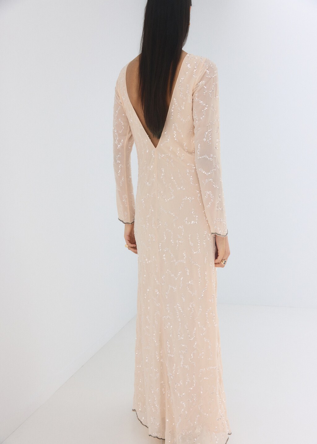 Sequin dress with open back - image 3