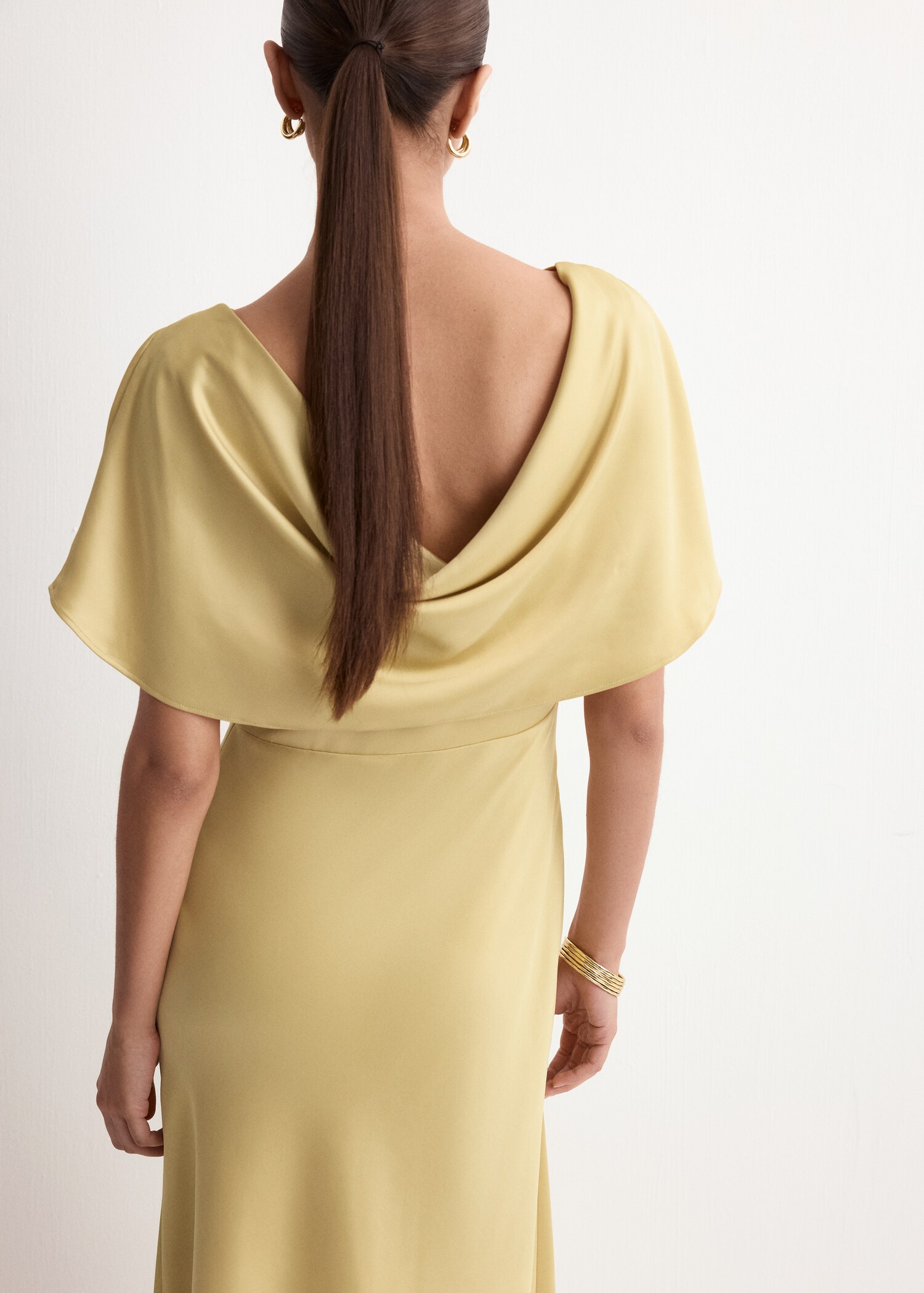 Long dress with draped neck - Details of the article 6