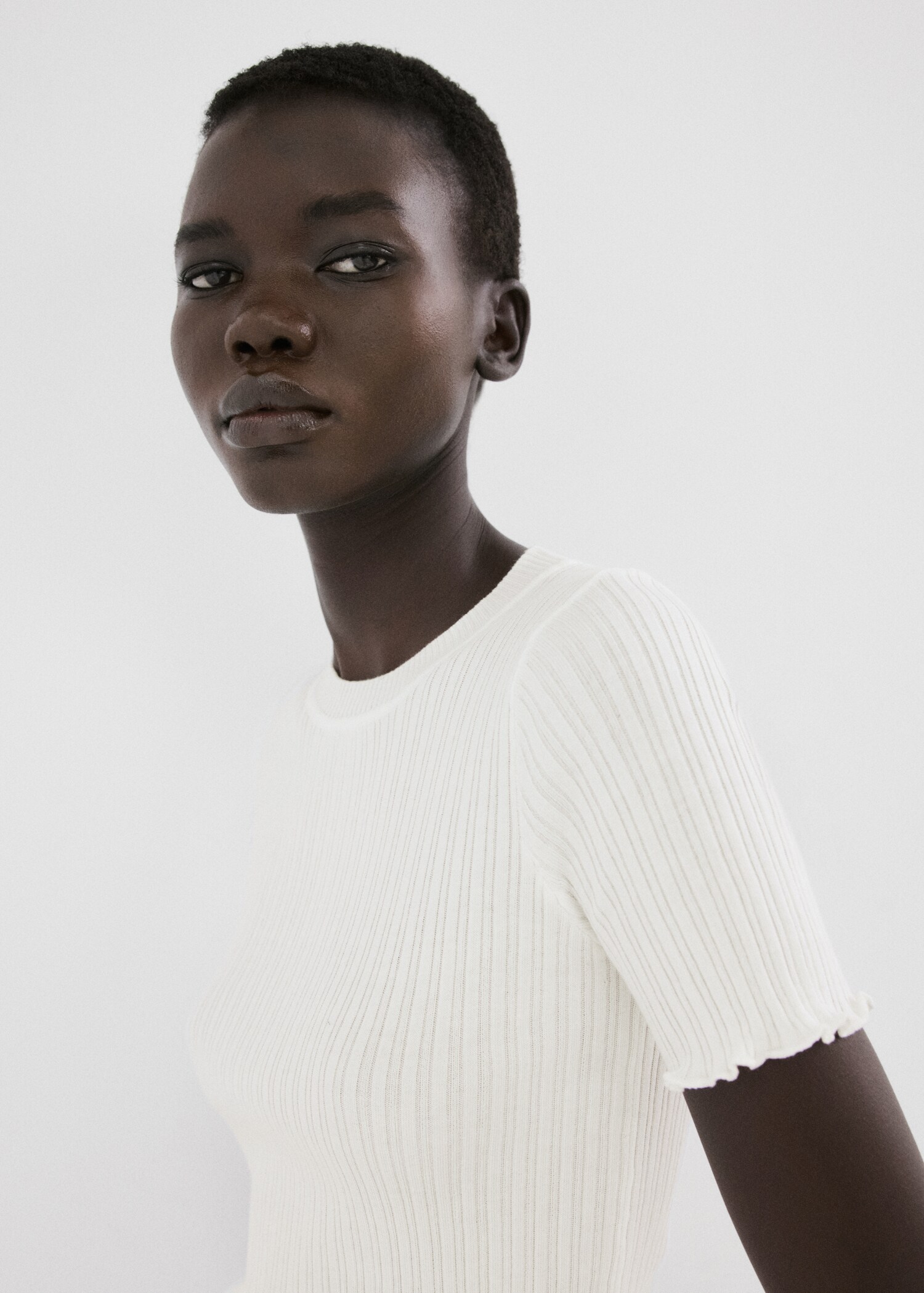 T-shirt maille côtelée - Détail de l'article 1