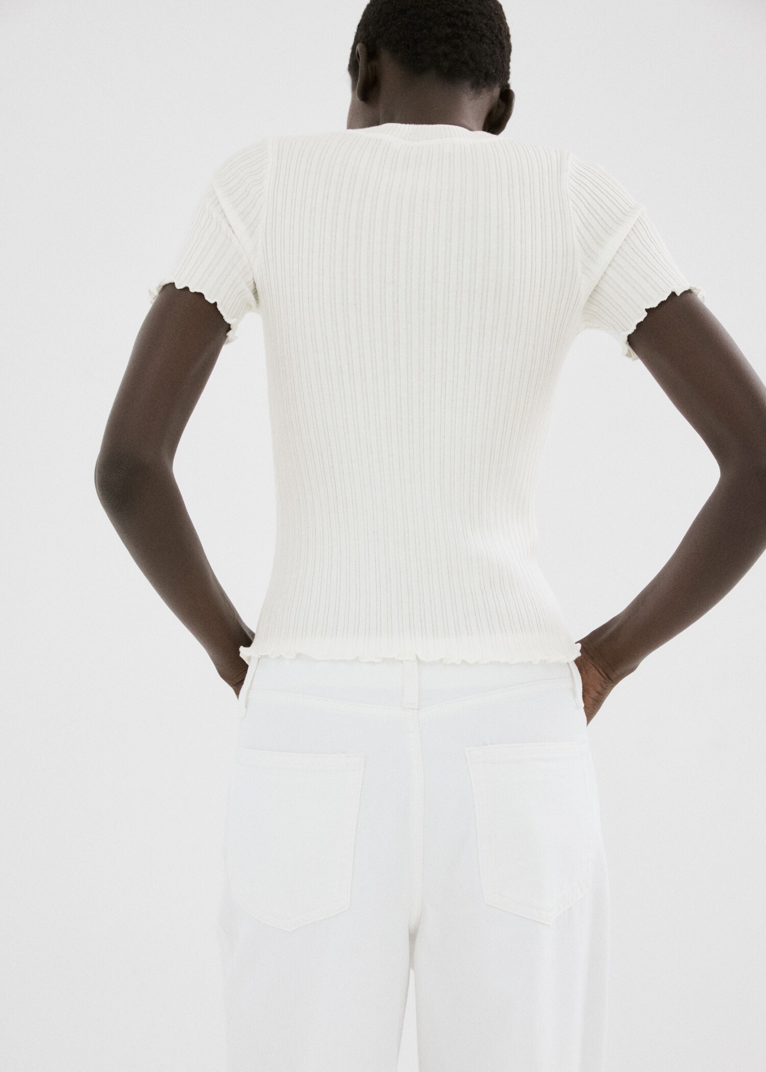 T-shirt maille côtelée - Verso de l’article