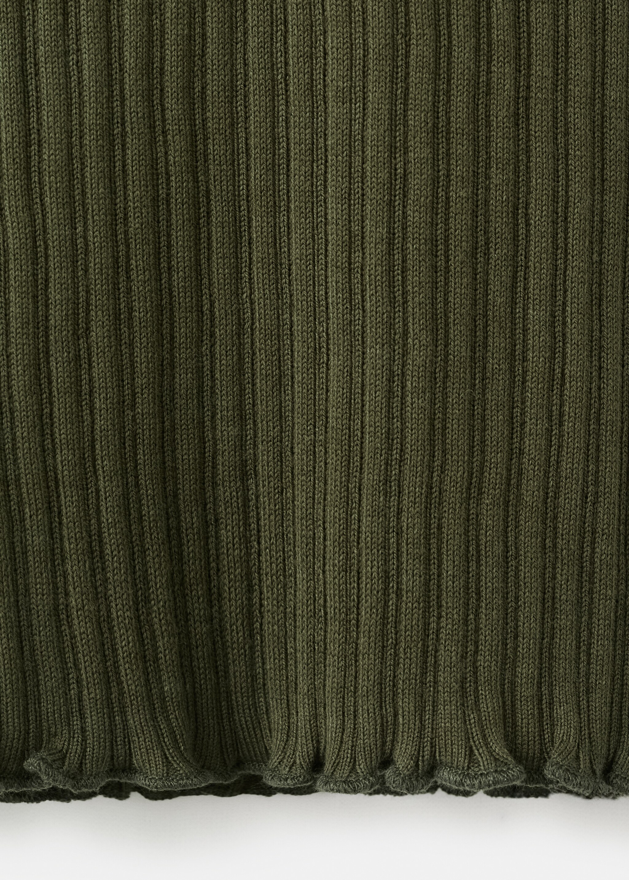 T-shirt maille côtelée - Détail de l'article 0, Kaki. Ref: 27005825-00.