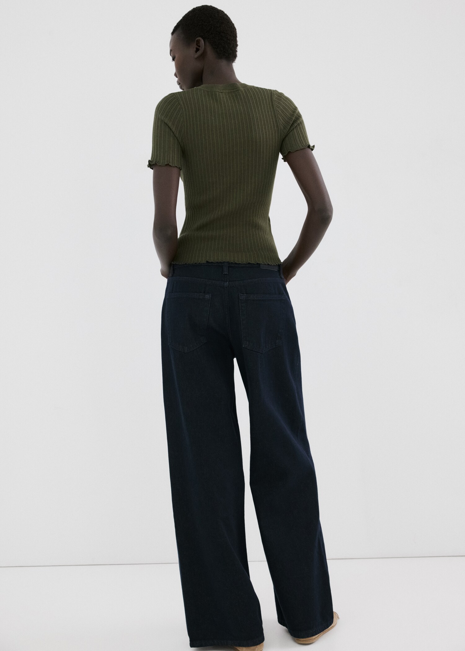 T-shirt maille côtelée - Verso de l’article