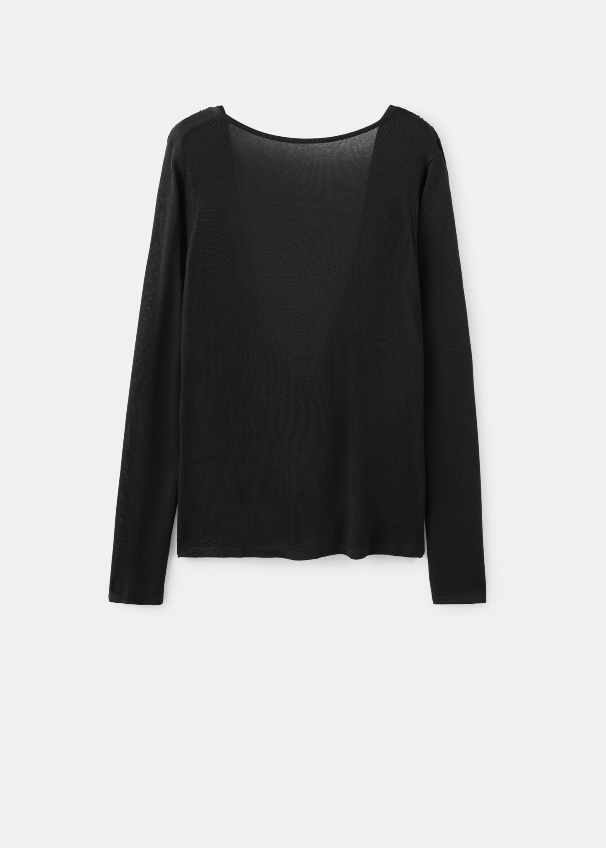 Pull en jersey avec dos drapé - Article sans modèle, Noir. Ref: 27005827-00.