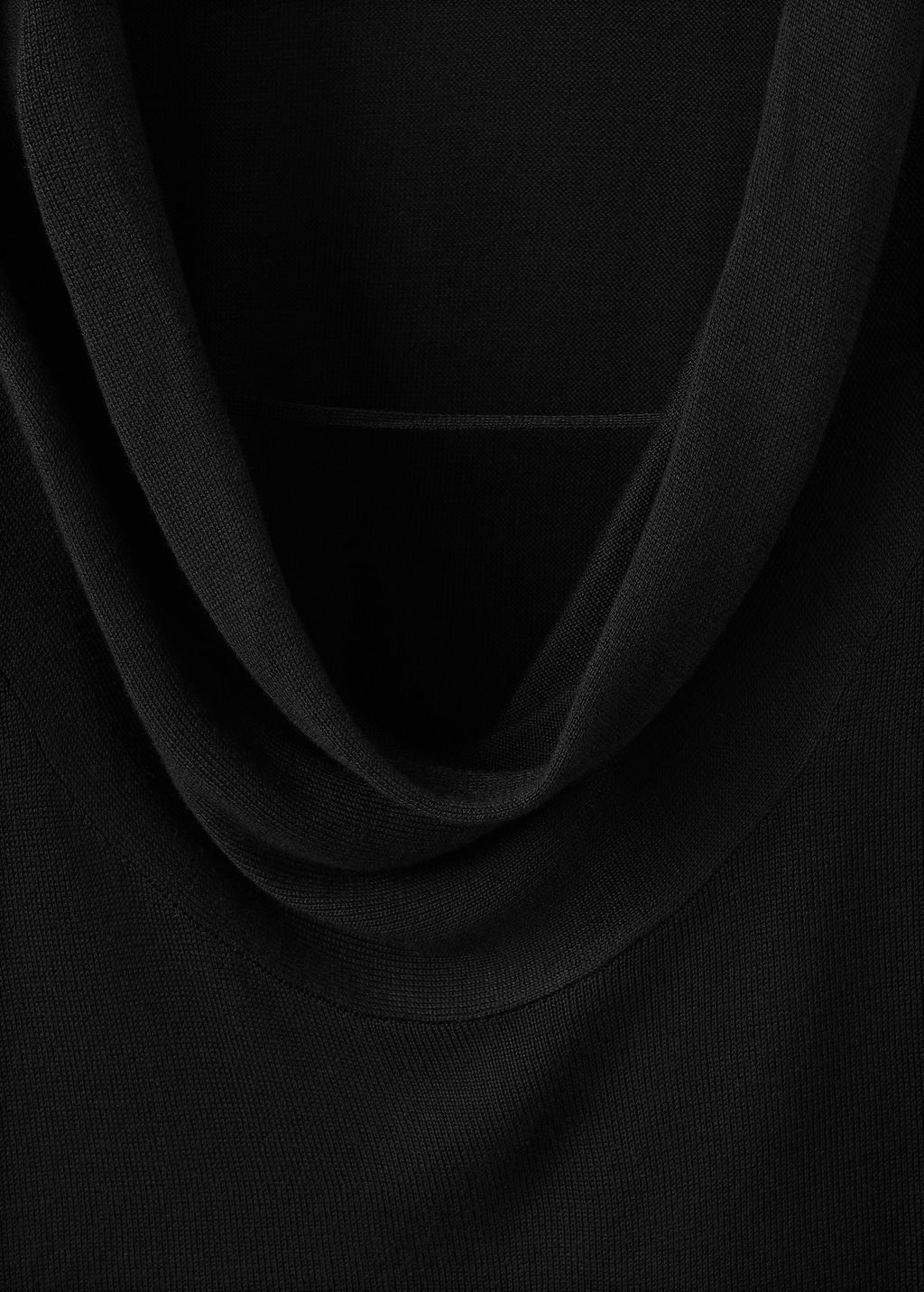 Knit sweater with draped back - image 5