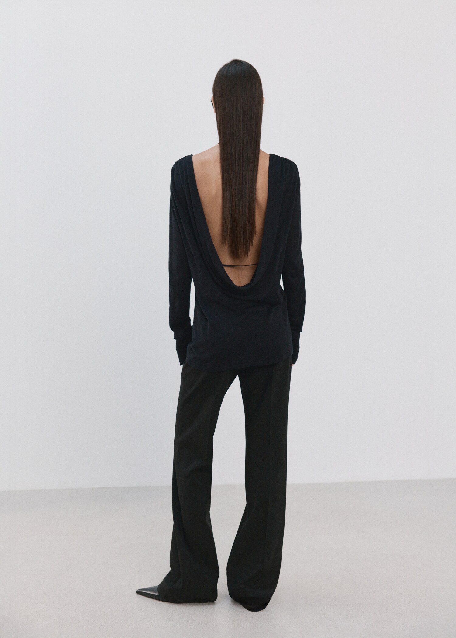 Pull en jersey avec dos drapé - Verso de l’article