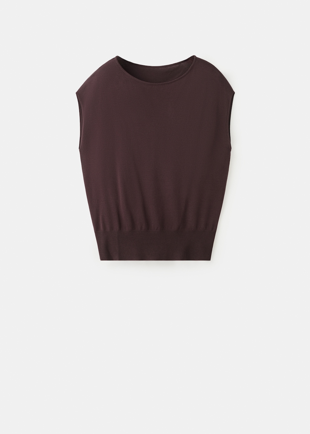 Short-sleeved knitted sweater - image 2