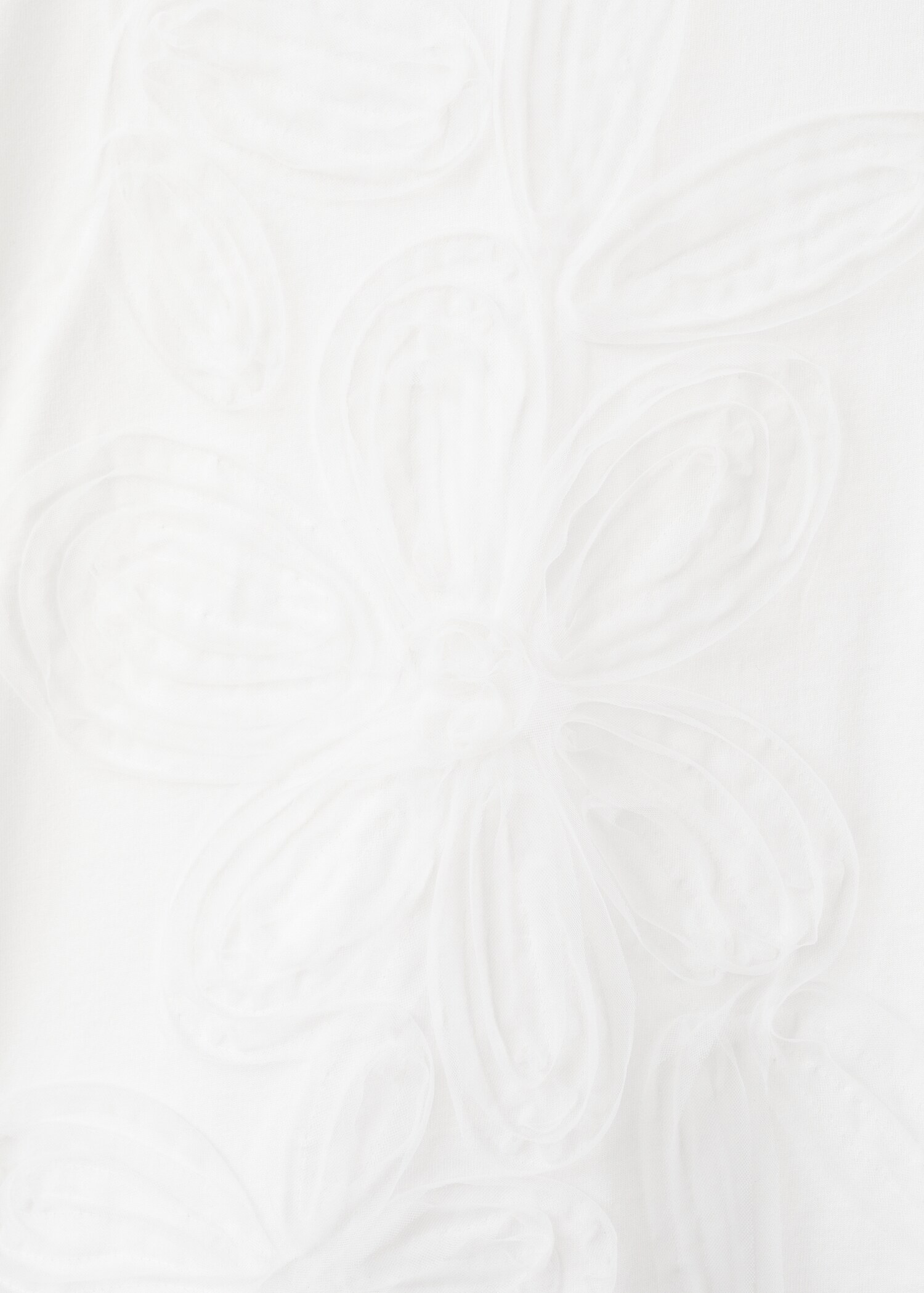 T-shirt coton broderie à fleurs - Détail de l'article 0