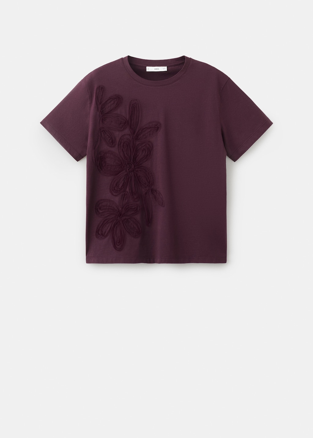 Floral-embroidered cotton t-shirt - image 3