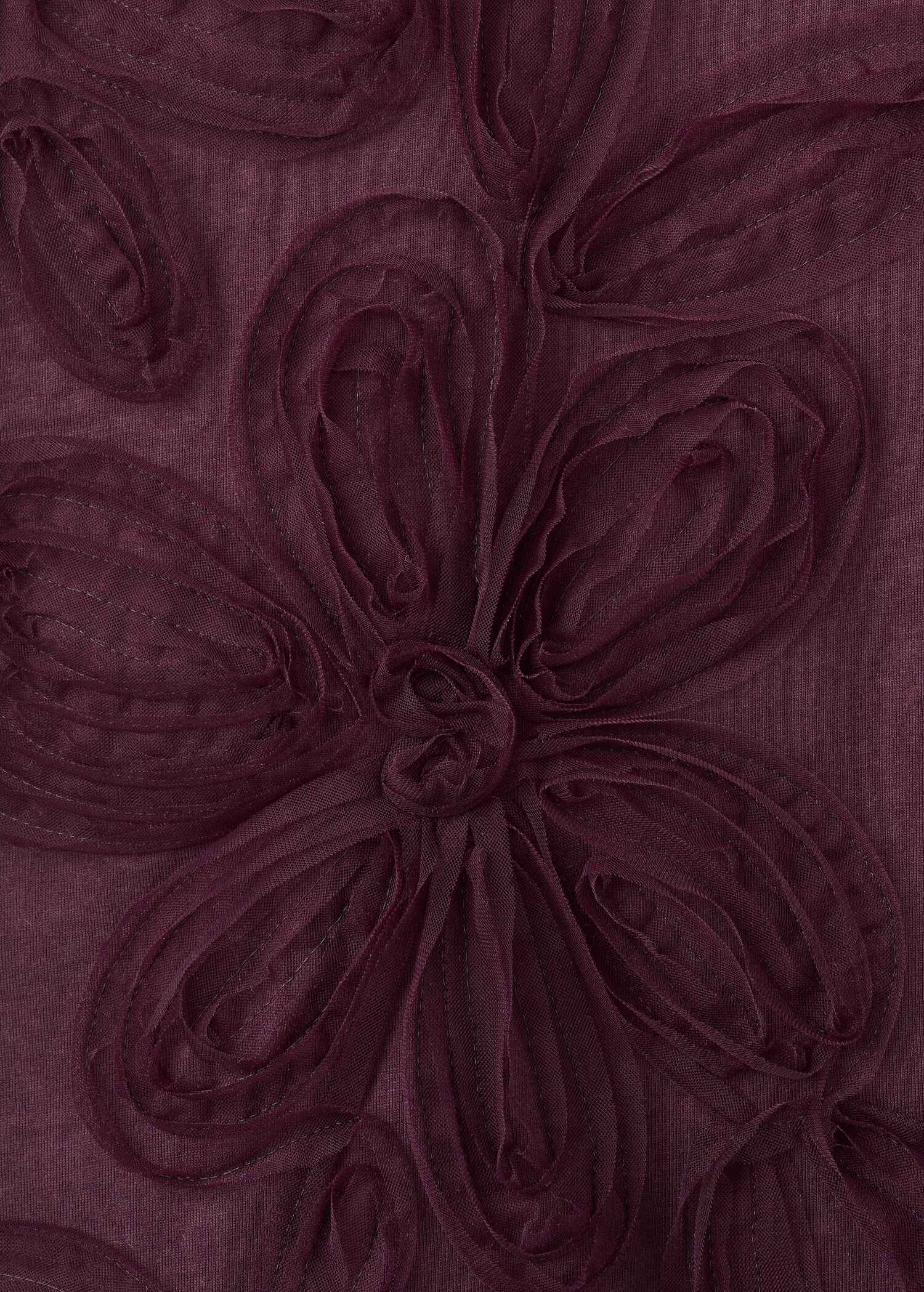 T-shirt coton broderie à fleurs - Détail de l'article 0