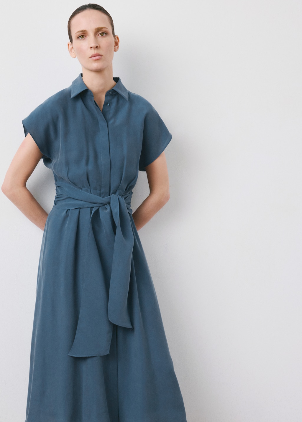 Mango Belt shirt dress