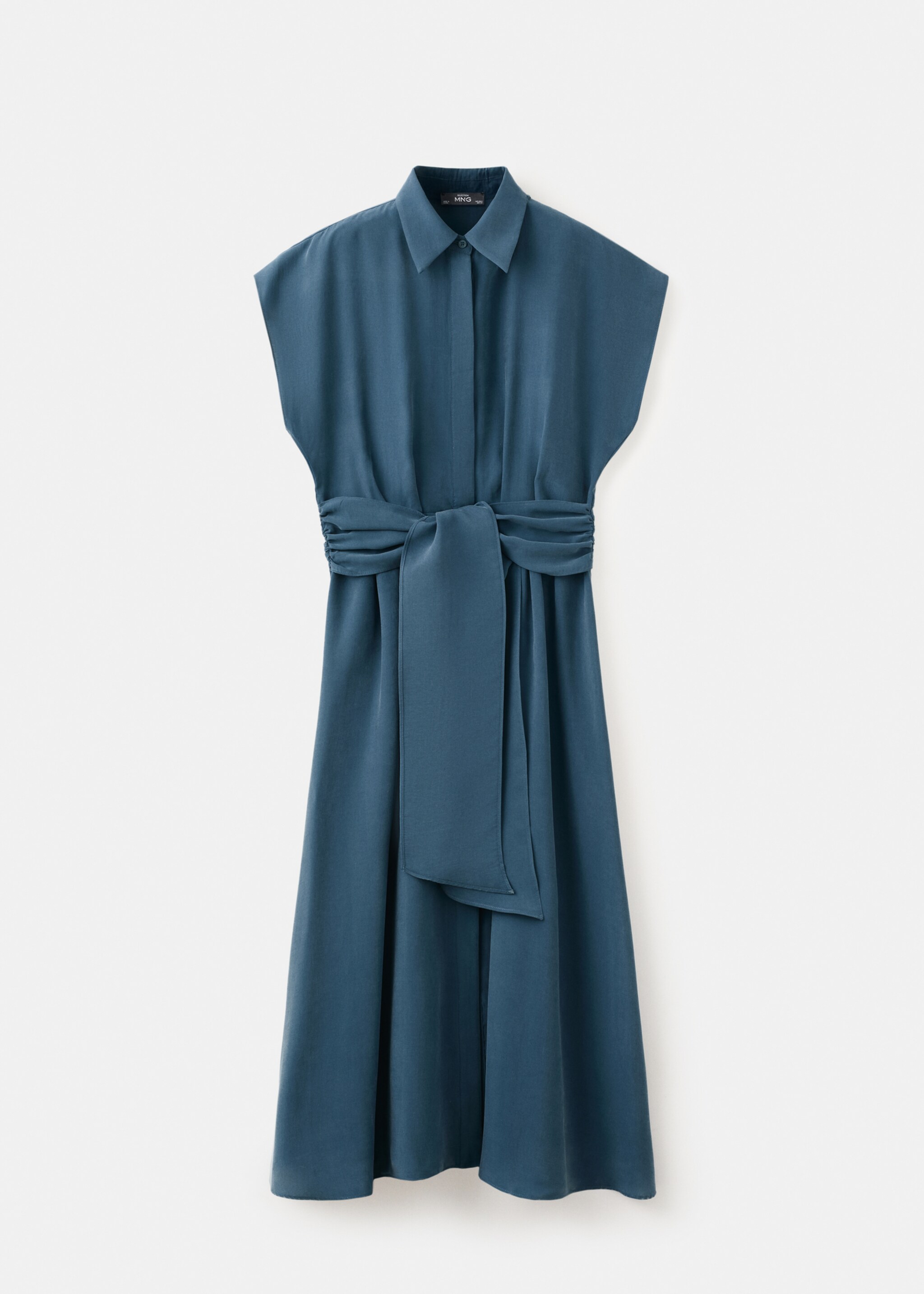 Belt shirt dress - Article without model, Blue. Ref: 27005833-00.
