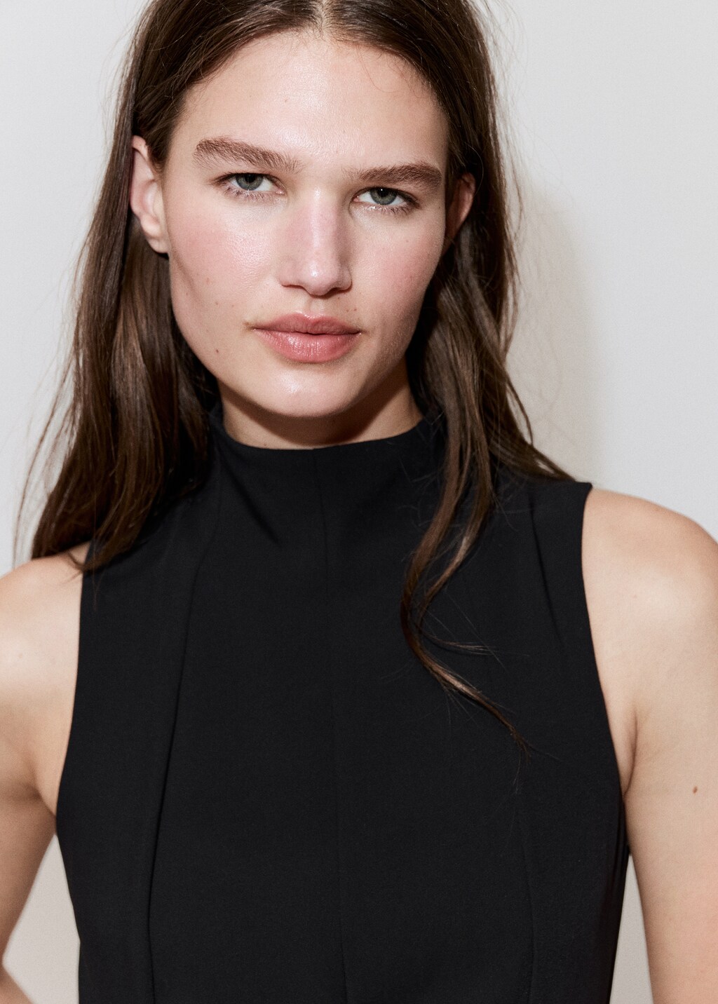 High-neck godet dress - image 5