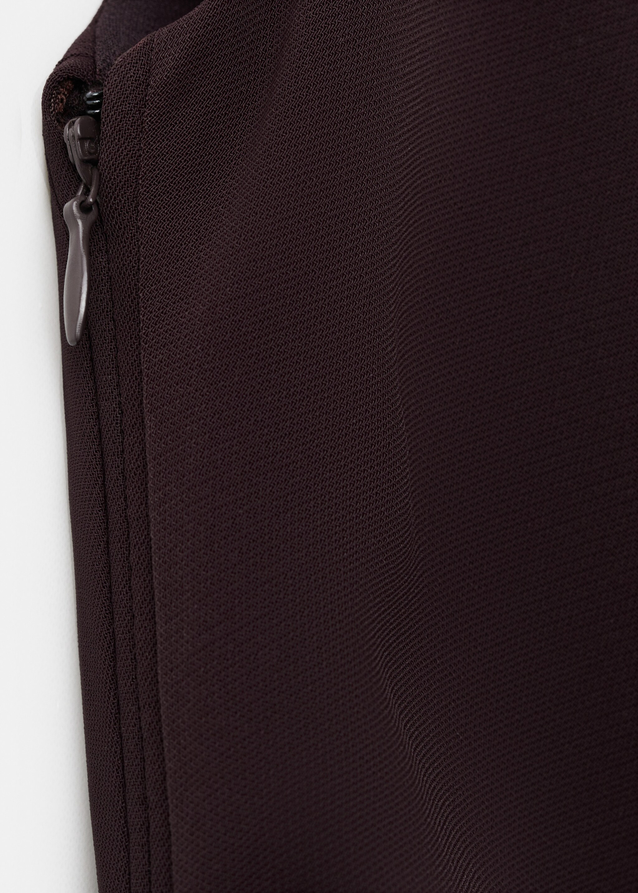 Ruched dress with crossover neckline - Details of the article 0, Brown. Ref: 27005836-00.